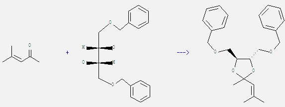 (-)-1,4-Di-O-benzyl-L-threitol can react with 4-methyl-pent-3-en-2-one to get 4-methyl-3-penten-2-one cyclic (1S,2S)-1,2-bis[(benzyloxy)methyl]ethylene acetal